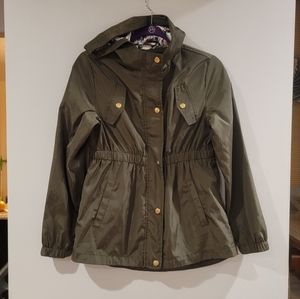 Limited Too Fully Zippered/Fully lined Hooded green girls jacket Size L 14-16